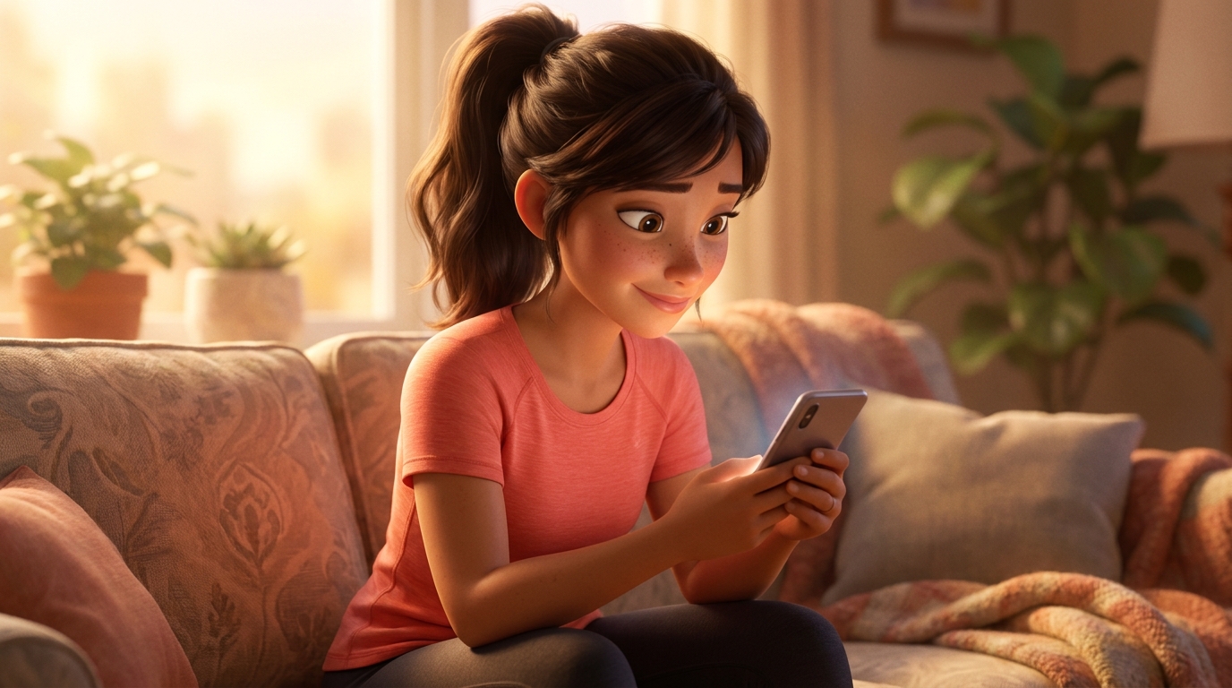 Sarah opens the app for the first time